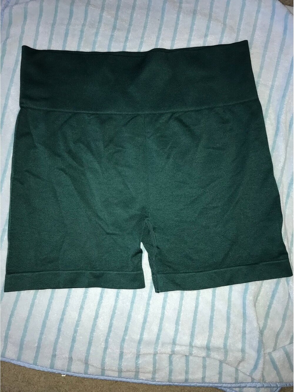 ZYIA Active High Waisted Biker Shorts XXL Dark Green Athletic Workout